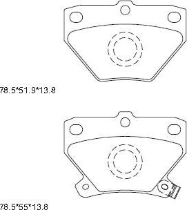 Asimco KD2720 - Kit pastiglie freno, Freno a disco autozon.pro