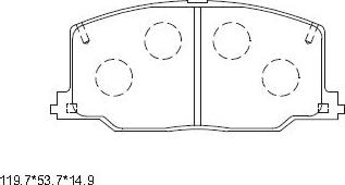 Asimco KD2723 - Kit pastiglie freno, Freno a disco autozon.pro