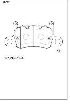 Asimco KD7911 - Kit pastiglie freno, Freno a disco autozon.pro