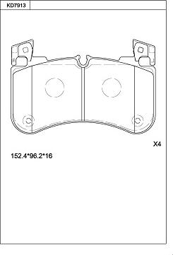 Asimco KD7913 - Kit pastiglie freno, Freno a disco autozon.pro