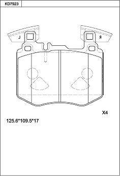 Asimco KD7923 - Kit pastiglie freno, Freno a disco autozon.pro