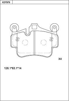 Asimco KD7979 - Kit pastiglie freno, Freno a disco autozon.pro