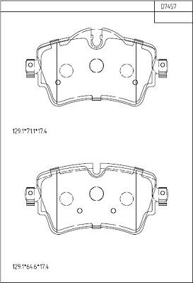 Asimco KD7457 - Kit pastiglie freno, Freno a disco autozon.pro