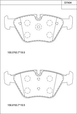 Asimco KD7404 - Kit pastiglie freno, Freno a disco autozon.pro