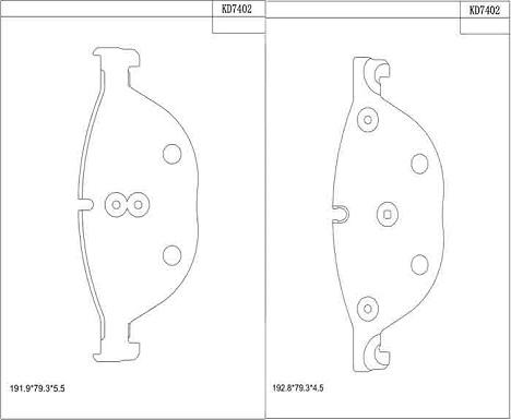 Asimco KD7402 - Kit pastiglie freno, Freno a disco autozon.pro