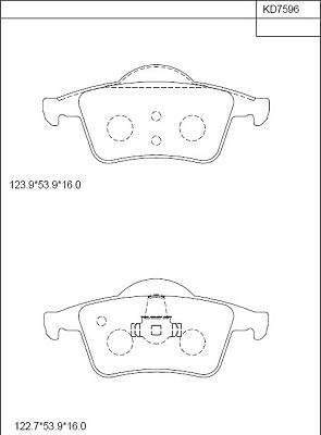 Asimco KD7596 - Kit pastiglie freno, Freno a disco autozon.pro