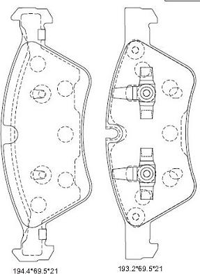 Asimco KD7549 - Kit pastiglie freno, Freno a disco autozon.pro