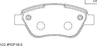 Asimco KD7542 - Kit pastiglie freno, Freno a disco autozon.pro