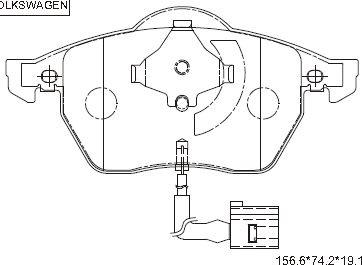 Asimco KD7564 - Kit pastiglie freno, Freno a disco autozon.pro