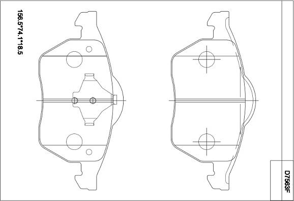 Asimco KD7563F - Kit pastiglie freno, Freno a disco autozon.pro