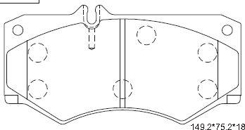 Asimco KD7562 - Kit pastiglie freno, Freno a disco autozon.pro