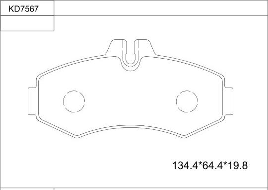 Asimco KD7567 - Kit pastiglie freno, Freno a disco autozon.pro