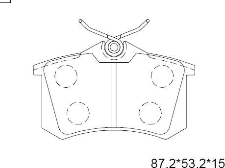 Asimco KD7511 - Kit pastiglie freno, Freno a disco autozon.pro