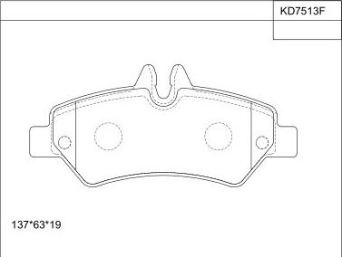 Asimco KD7513F - Kit pastiglie freno, Freno a disco autozon.pro