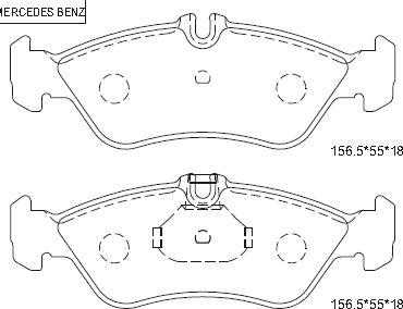 Asimco KD7512 - Kit pastiglie freno, Freno a disco autozon.pro