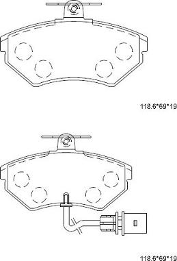 Asimco KD7527 - Kit pastiglie freno, Freno a disco autozon.pro