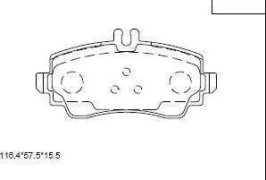 Asimco KD7574F - Kit pastiglie freno, Freno a disco autozon.pro