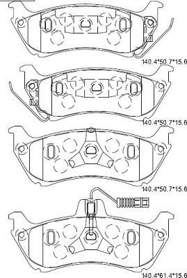 Asimco KD7572 - Kit pastiglie freno, Freno a disco autozon.pro