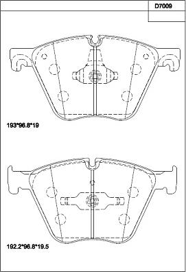 Asimco KD7009 - Kit pastiglie freno, Freno a disco autozon.pro