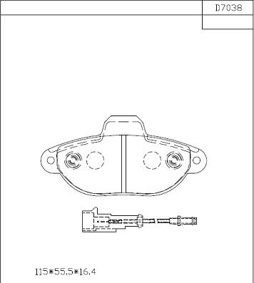 Asimco KD7038 - Kit pastiglie freno, Freno a disco autozon.pro