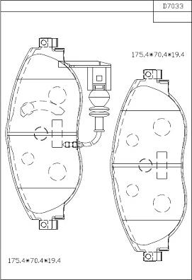 Asimco KD7033 - Kit pastiglie freno, Freno a disco autozon.pro