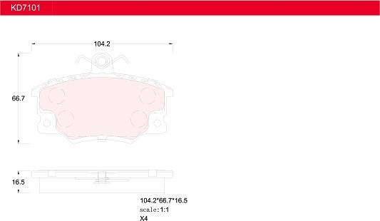 Asimco KD7101 - Kit pastiglie freno, Freno a disco autozon.pro