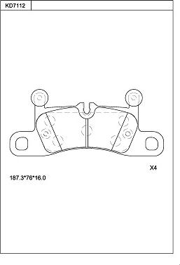 Asimco KD7112 - Kit pastiglie freno, Freno a disco autozon.pro