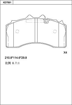 Asimco KD7891 - Kit pastiglie freno, Freno a disco autozon.pro