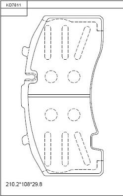 Asimco KD7811 - Kit pastiglie freno, Freno a disco autozon.pro