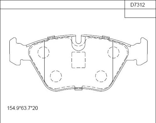 Asimco KD7312 - Kit pastiglie freno, Freno a disco autozon.pro