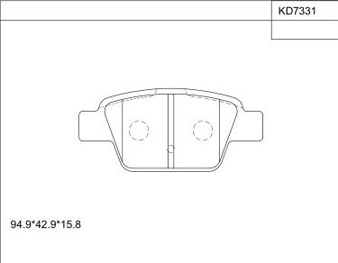 Asimco KD7331 - Kit pastiglie freno, Freno a disco autozon.pro