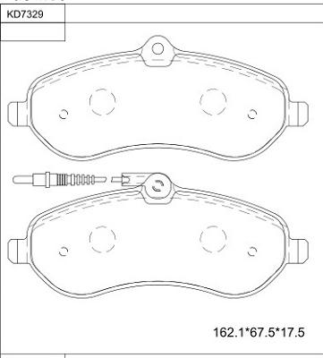 Asimco KD7329 - Kit pastiglie freno, Freno a disco autozon.pro