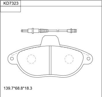 Asimco KD7323 - Kit pastiglie freno, Freno a disco autozon.pro