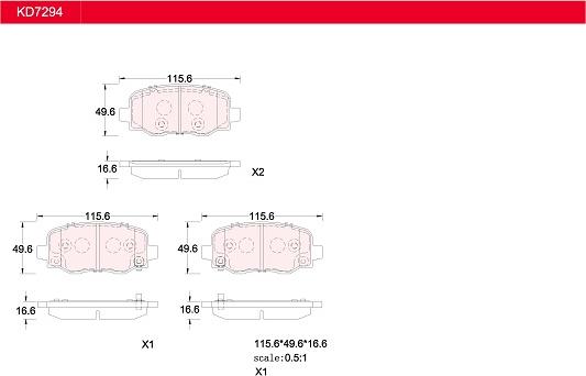 Asimco KD7294 - Kit pastiglie freno, Freno a disco autozon.pro