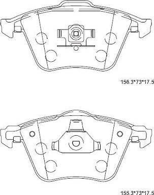 Asimco KD7798H - Kit pastiglie freno, Freno a disco autozon.pro