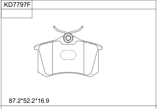 Asimco KD7797F - Kit pastiglie freno, Freno a disco autozon.pro