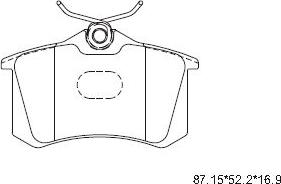 Asimco KD7797 - Kit pastiglie freno, Freno a disco autozon.pro