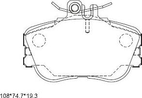 Asimco KD7749 - Kit pastiglie freno, Freno a disco autozon.pro