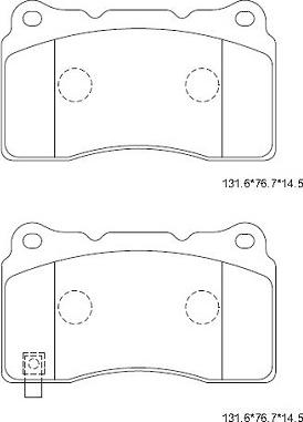 Asimco KD7744 - Kit pastiglie freno, Freno a disco autozon.pro