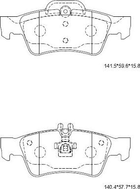 Asimco KD7741 - Kit pastiglie freno, Freno a disco autozon.pro