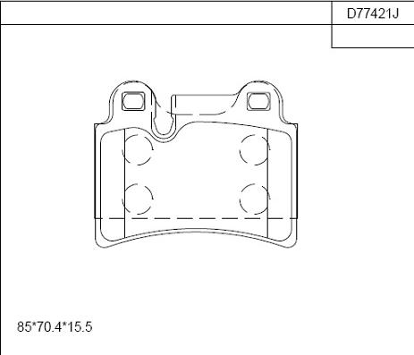 Asimco KD77421 - Kit pastiglie freno, Freno a disco autozon.pro