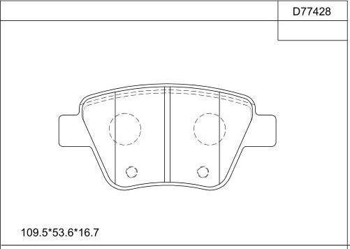 Asimco KD77428 - Kit pastiglie freno, Freno a disco autozon.pro