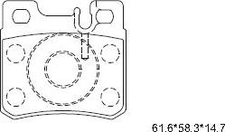 Asimco KD7747 - Kit pastiglie freno, Freno a disco autozon.pro