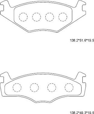 Asimco KD7756 - Kit pastiglie freno, Freno a disco autozon.pro