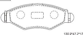 Asimco KD7751 - Kit pastiglie freno, Freno a disco autozon.pro