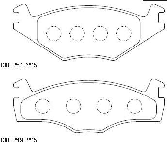 Asimco KD7757 - Kit pastiglie freno, Freno a disco autozon.pro