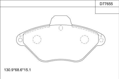 Asimco KD77655 - Kit pastiglie freno, Freno a disco autozon.pro