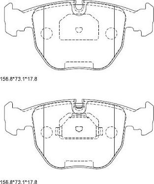 Asimco KD7761 - Kit pastiglie freno, Freno a disco autozon.pro