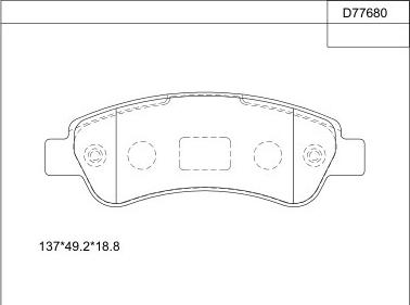 Asimco KD77680 - Kit pastiglie freno, Freno a disco autozon.pro