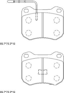 Asimco KD7768 - Kit pastiglie freno, Freno a disco autozon.pro